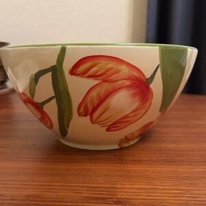 CLAY ART- Hand-Painted Ceramic TULIP Bowl